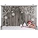 LYWYGG Christmas Backdrop Snow Floor Photo Backgrounds Wooden Wall Photography Backdrops for Child CP-70(7x5ft)