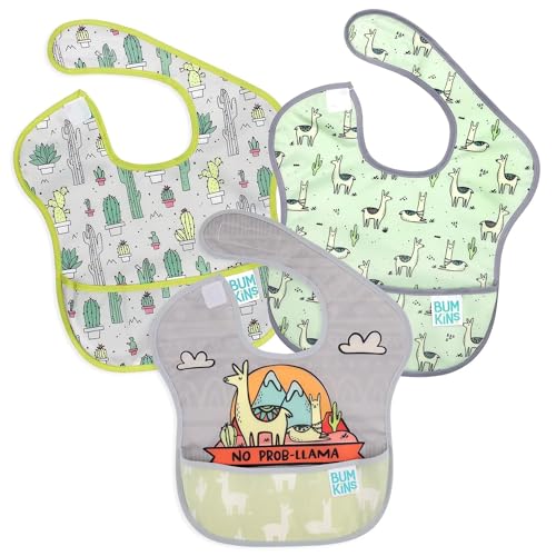 Bumkins Bibs for Girl or Boy, SuperBib Baby and Toddler for 6-24 Months, Essent…