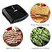 Panini Press Aicok Plate Grill with Fast Cooking Non-Stick Sandwich Maker, 2-Serving Compact Indoor Grill with Drip Tray, Black