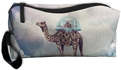 Snow Camel Cosmetic Bags Brush Pouch Makeup Bag Zipper Wallet Hangbag Pen Organizer Carry Case Wristlet Holder
