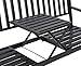 SUPERJARE Outdoor Patio Chair with Middle Table, Graden Bench for 2 Person, Black