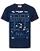 Pacman Classic Action Scene Boy's T-Shirt (5-6) Blue