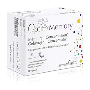 Optim Memory Brahmi Bacopa Monnieri Bacognize and Optimised Curcumin Longvida – 90 Caps Food Supplement