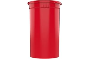 DRAGON CHEWER 19 Dram CR Plastic Packaging Pop Top Containers - Child Resistant Travel Holder Vial Bottles - 225 qty (Red)