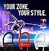 Wireless Sport Bluetooth Headphones - Hd Beats Sound Quality - Sweat Proof Stable Fit In Ear Workout Earbuds - Ergonomic Running Earphones - Noise Cancelling Microphone w/Travel Case - by Bluephonic