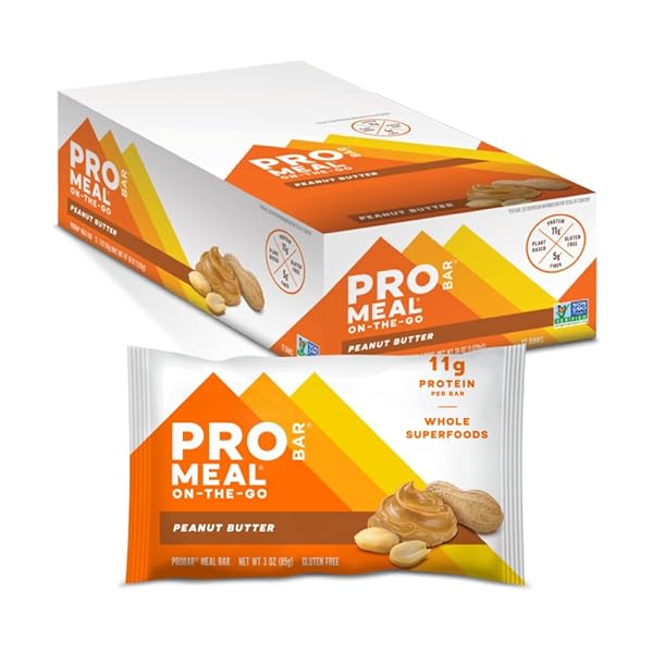 PROBAR – MEAL BAR, PEANUT BUTTER, NON-GMO, GLUTEN-FREE, HEALTHY, PLANT-BASED, WHOLE-FOOD INGREDIENTS, NATURAL ENERGY (12 COUNT)