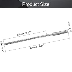 Utoolmart Masonry Drill Bit 6mm x 200mm Carbide