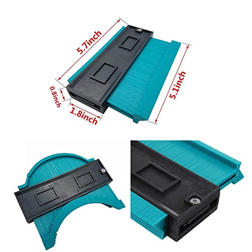 Contour Gauge Duplicator 5" Plastic Circular Frame Profile Contour Gauge Duplicator Wood Marking Measuring Tool Tiling Laminate Tiles General Tools