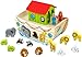 KidKraft Noah's Ark Shape Shorter with 17 Wooden Pieces, Toddler and Preschooler Toy Playset