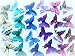 24 Assorted Rainbow Multicolored Decorative Wafer Paper Butterflies© 1.75
