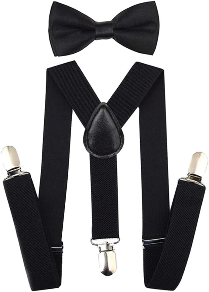 Cinny Suspender Set with Bow Tie for Kids