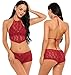 Avidlove Women Lingerie Lace Babydoll Sleepwear Sexy Halter Bra and Panty Set