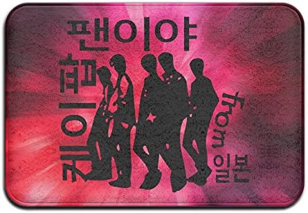 Kpop Fan From Japan Txt In Korean Language Txt Rectangular Doormat Cool Comfortable Thickness 2-inch(approx. 4.5 Cm) Coral Velvet Large Door Mat