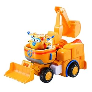 Super Wings 7″ Donnie’s Dozer Playset with 2″ Transform-a-Bot Donnie Mini Figure, Transforming Airplane Toy Vehicle, Plane to Robot, Birthday Gift For Preschool Kids 3 4 5 year old Boys And Girls