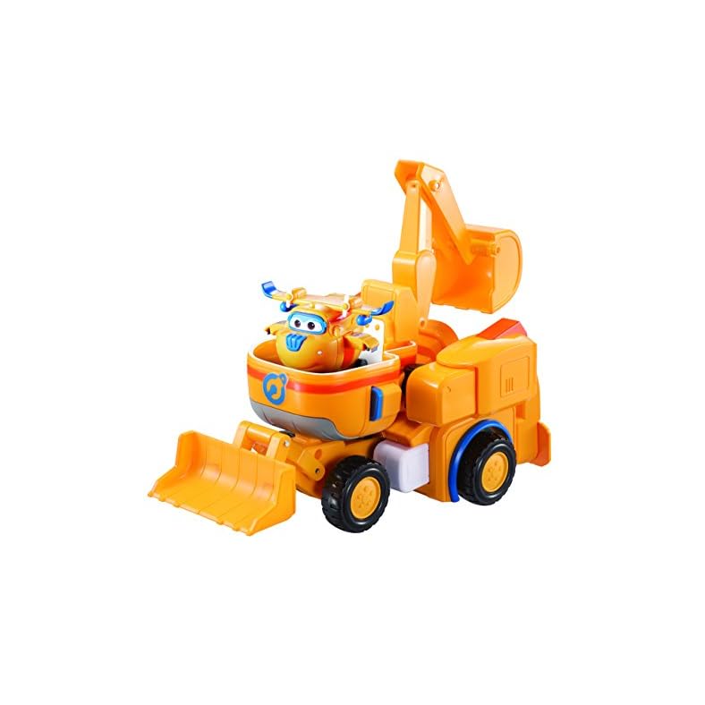 Super Wings 7″ Donnie’s Dozer Playset with 2″ Transform-a-Bot Donnie Mini Figure, Transforming Airplane Toy Vehicle, Plane to Robot, Birthday Gift For Preschool Kids 3 4 5 year old Boys And Girls