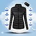 CIOR Women's Ultra-Lightweight Stand Collar Packable Down Jacket Coat with Travel Bag,YR01,Black,XS