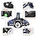IMAGE Headlamp, 4 Lighting Modes Super Bright 1800 lumens LED Waterproof Head Torch Headlight,Adjustable Head Flashlights with 2 Pack 18650 Rechargeable Battery for Camping Hiking Fishing Running