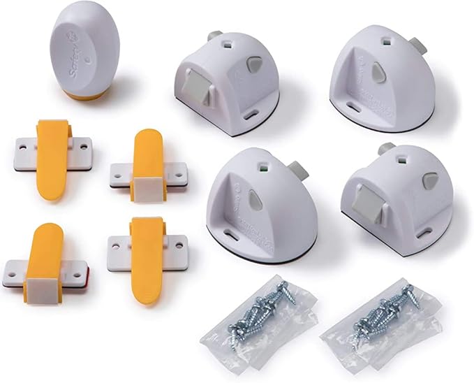 safety 1st adhesive magnetic lock system with 8 locks and 2 keys