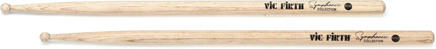Vic FIrth - Symphonic Collection Snare Drumsticks - Laminated Birch - Heavy - Wood Tip, natural