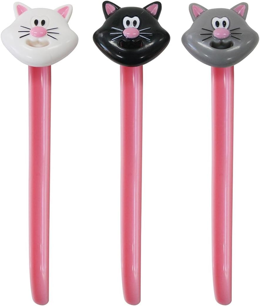 Joie Meow Bag Ties – Reusable Plastic Bag Clips for Snacks, Pantry & Food Storage, Set of 3, White, Black & Grey