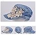 Yimidear Female UV Sun Hat Cowboy Hat Lady Summer Outdoor Sports Visor Cap Women Baseball Cap Peaked Cap (Deep Blue)