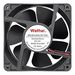 Wathai 2Pin 120mm x 38mm Brushless Cooling Case Fan