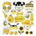 Kristin Paradise 25Pcs Bee Honey Photo Booth Props with Stick, Bumblebee Selfie Props, Bumble First Birthday Party Supplies, Beeday Gender Reveal Baby Shower Theme Backdrop Decorations, Kids 1st Bday