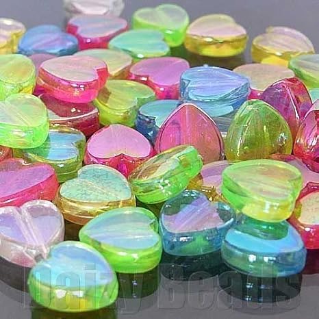 Amazon デイジービーズ アクリルビーズ ハートミックスab 約8x8x3mm 約40個 アクリル アクリルビーズ ビーズ ビーズ パーツ パーツ アクリルパーツ プラスチックビーズ ビーズ ストーン 通販