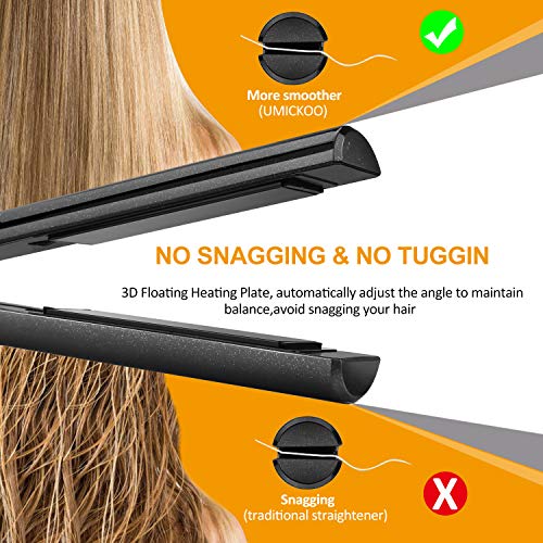 Hair Straightener, Targherle Professional Flat Iron 2 in 1 Hair Straightener and Curler for All Hair Types, Tourmaline Ceramic Hair Irons with Adjustable Temperature 250℉-450℉ - Thumbnail 3