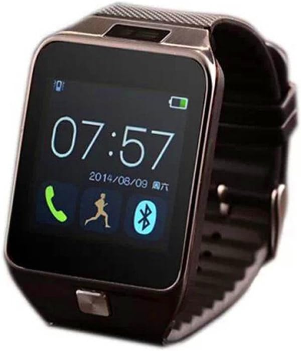 Bluetooth Smart Watch Wristwatch V8 Uwatch Fit for Smartphones iOS Android System Smartphone Touch Screen Camera Smartwatch (Black)