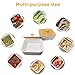 Creamic Snack Serving Tray, 6 Piece with Tray Serving Platter with Bamboo Lids and Pallets Removable Compartment Bowls Moisture-Proof Bowls for Snacks,Condiments,Food,Appetizers