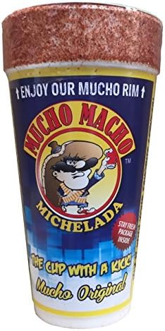 Lot 24-Pack Mucho Macho Michelada Mix in a 24oz Cup Ready to Use (Original Flavor)