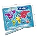 Gleeporte Wooden Peg Puzzle, World Map Theme - Learning Educational Pegged Puzzle for Toddler & Kids - 7 Continents & 4 Oceans (11 pcs)