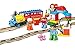 Motorized Train Set and Tracks Building Blocks 53pcs - Battery Operated - Compatible with Lego Duplo Train Set Parts