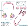 Wearable-Neck-Fan-Handsfree-Mini-USB-Fan-Rechargeable-Portable-Personal-Fan-Desk-Fan-Necklace-Fan-with-Dual-Wind-Head-3-Speeds-LED-Light-for-Traveling-Sport-Outdoor-Camping-Office-Room-Pink Wearable Neck Fan, Handsfree Mini USB Fan Rechargeable Portable Personal Fan, Desk Fan, Necklace Fan with Dual Wind Head…