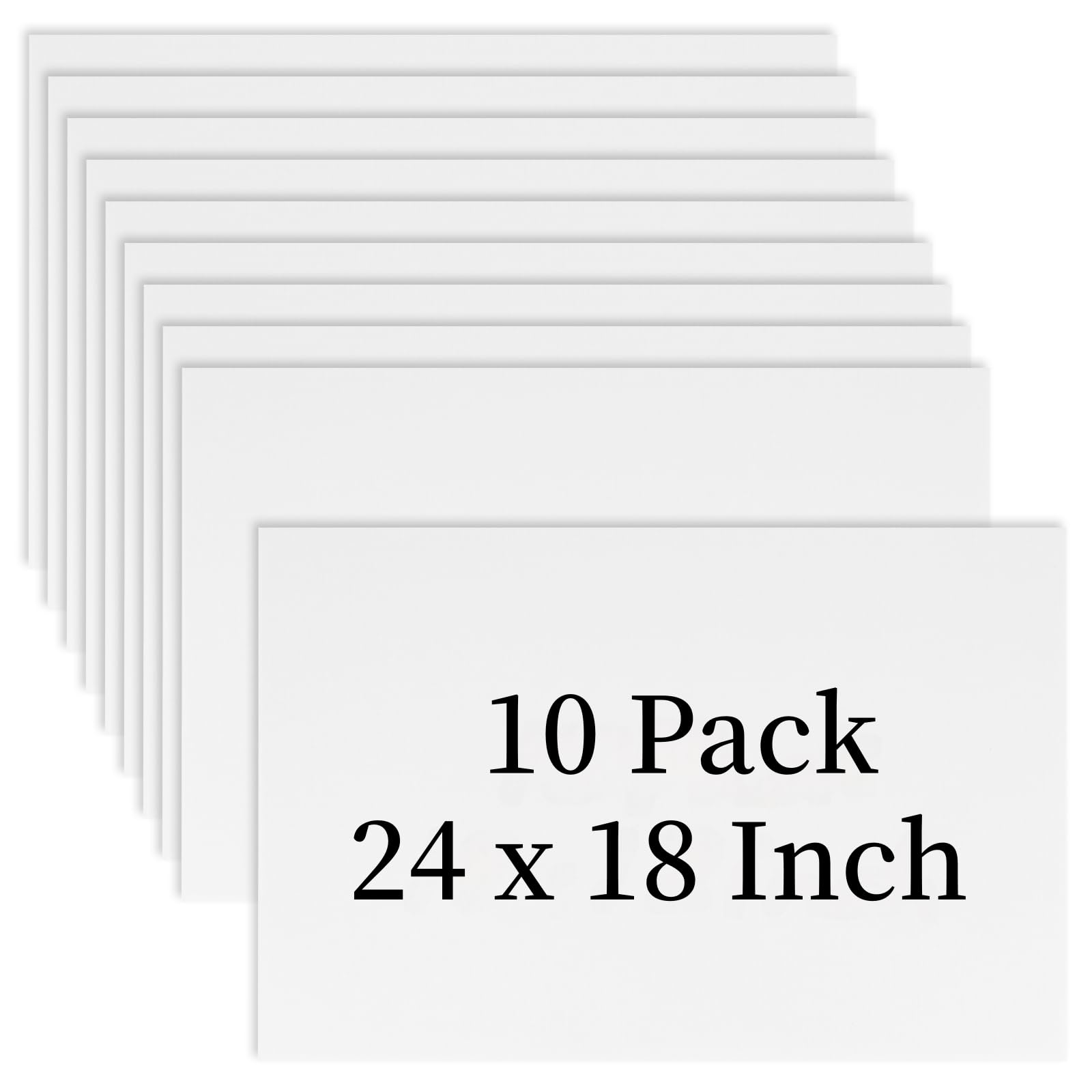 Photo 1 of 10 Pack 18'' x 24'' Large White Corrugated Plastic Sign Blank Board Double Sided for Garage Sale, Rent, Birthday Party, Guidepost Decorations