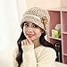 Tuscom Fashion Women Lady Winter Warm Crochet Knitted Hat (Beige)