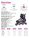 2PM SPORTS Brice Pink Adjustable Illuminating Inline Skates with Full Light Up LED Wheels, Fun Flashing Roller Skates for Kids Girls and Boys - Pink M