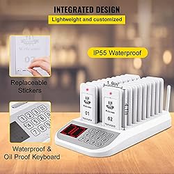 VEVOR Restaurant Pager System 20 Coasters Max 98