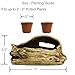 Window Garden Natural Elements Log Planter (Trunk) – Realistic Woodland-Themed with Intricate Weathered bark Detail. Grow Small Succulents, Cactus, African Violets. Striking in Any décor.