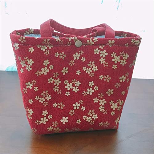 XDXDWEWERT Men Women Japanese Style Insulated Lunch Bag Lunch Box Cooler Tote Bag