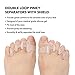 Toe Separators for Bunions Plantar Fasciitis Hammer Toes Yoga Sports By Toe Spacers Pro - Original Gel Toe Stretchers Straightener Spreaders pads - Small Toe Protectors For Men Women - Stop Foot Pain