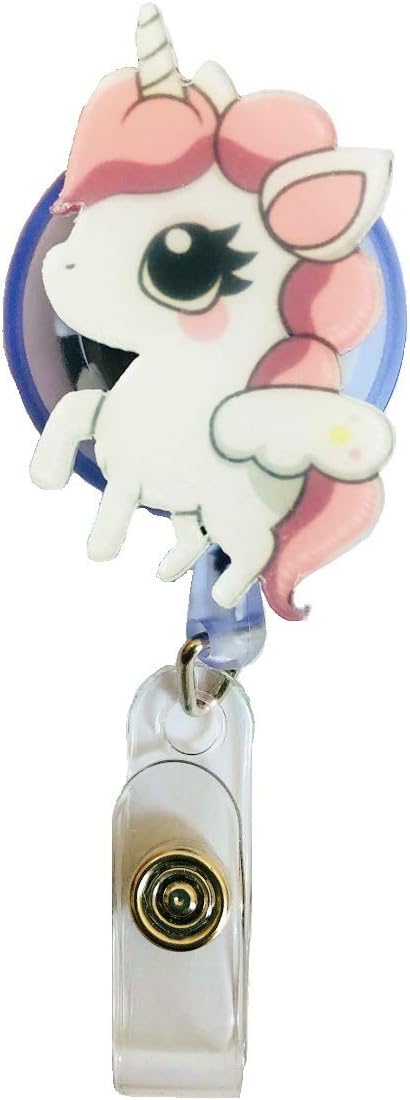 Retractable Nurse Badge Holder, Nurse Badge Reel, Cute Badge Reel with Clip, 26 inch Retractable Cord