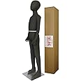 Child Mannequin (13 Year Old) by Voicebooster Speak Out - Flexible, Bendable, Poseable Standing Model with Adjustable Arms - Soft Foam Dress Form for Costumes, Clothing Display, Sewing - Black