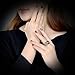 Mytys Retro Vintage Gold Tone Interwined Crossover Crystal Fashion Statement Rings (9)