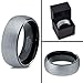 Tungsten Wedding Band Ring 8mm for Men Women Comfort Fit Black Enamel Domed Round Brushed Lifetime Guarantee Size 11.5