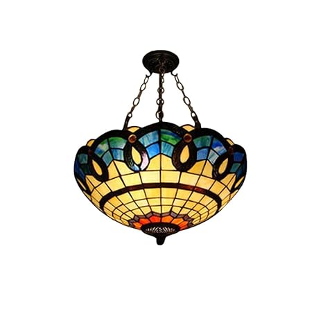 Cuican Tiffany Style Ceiling Light Classic Creative Retro Glass