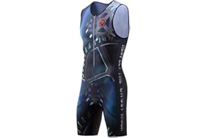 WeimoMonkey Men Triathlon Tri Suit Padded Compression Running Swimming Cycling Skinsuit