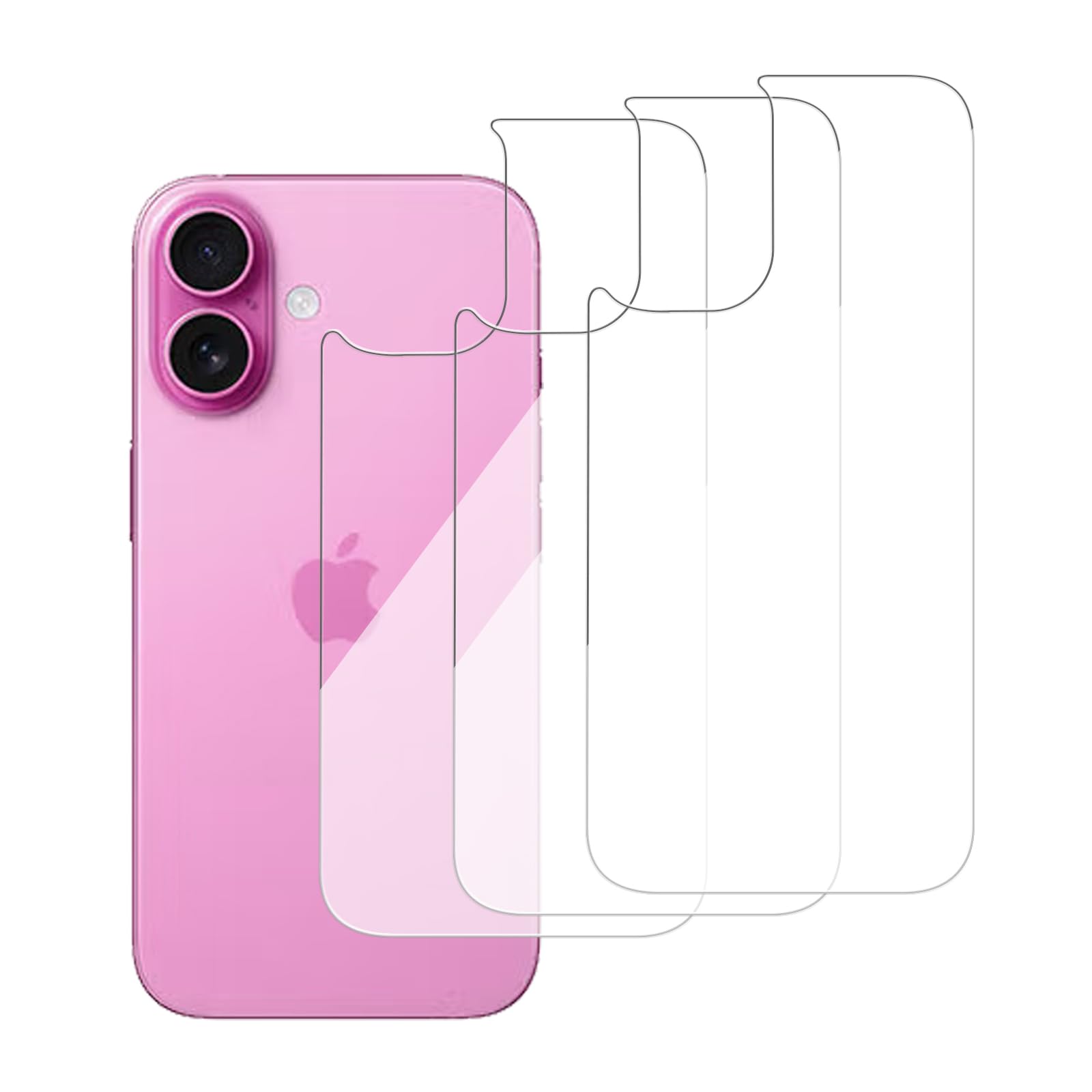 Photo 1 of iCsapr 3 Pack Glass Back Screen Protector Compatible for iPhone 16 6.1-Inch [9H Hardness]-HD Back Tempered Glass, Scratch Resistant,Easy Install?rear glass protector