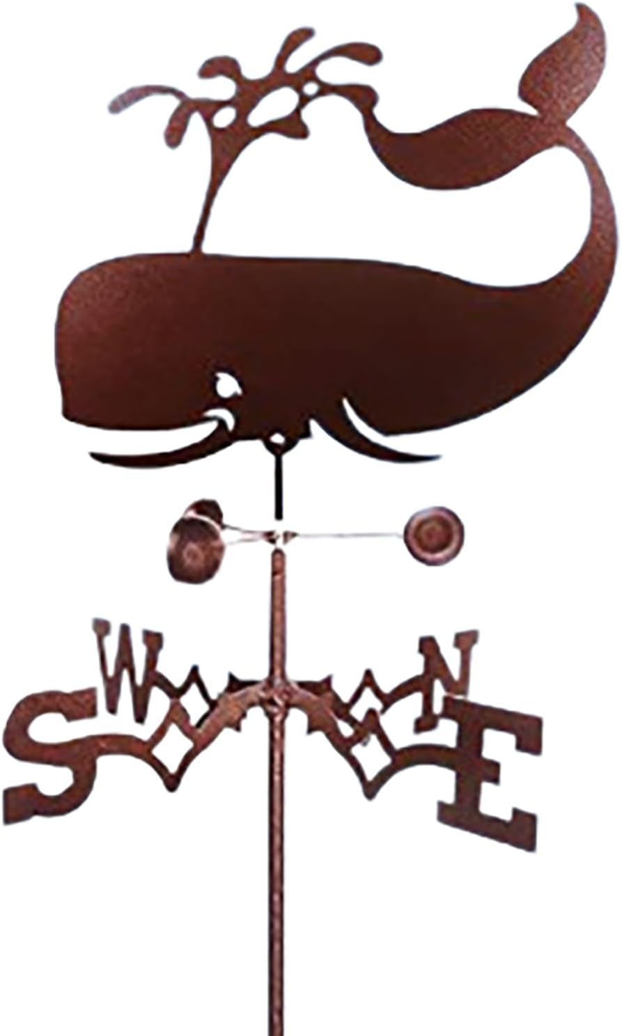 Weathervanes - Whale Animal Weather Vane Metal Stainless Steel Wind Vane Weathercock Creative Retro Wind Direction Indicator for Roof Garden Patio Decoration Accessories